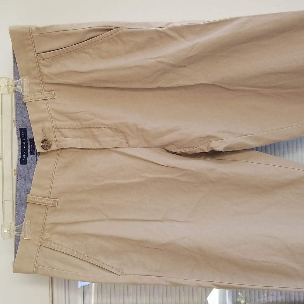 Men's Tommy Hilfiger Khaki Dress Casual Pants 34x34 - Picture 2 of 7